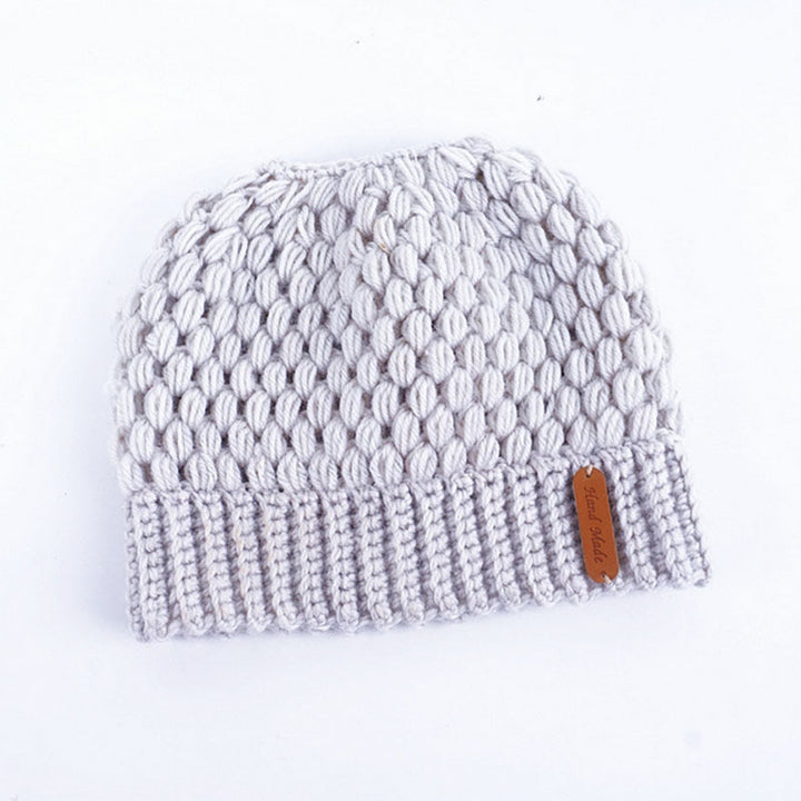 Knitted Women's Ponytail Hats