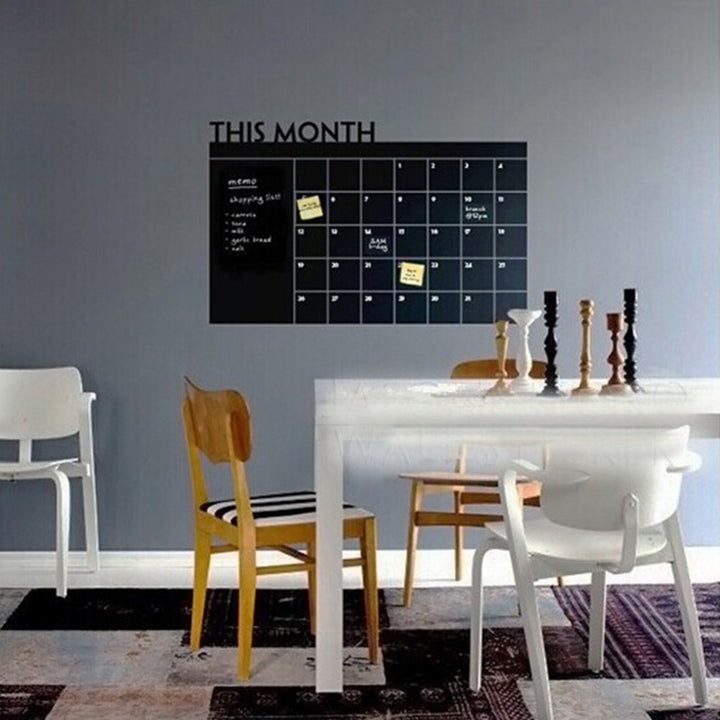 Monthly Chalkboard  Calendar Wall Sticker