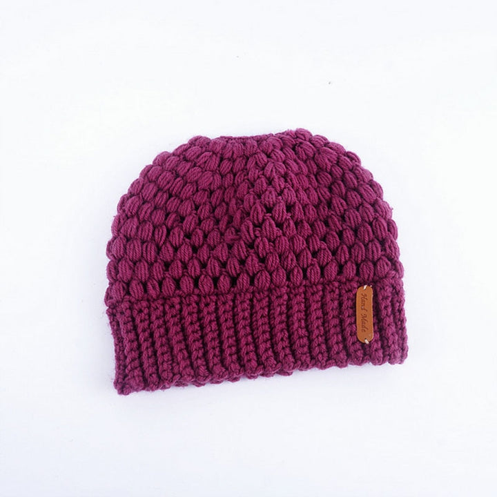 Knitted Women's Ponytail Hats