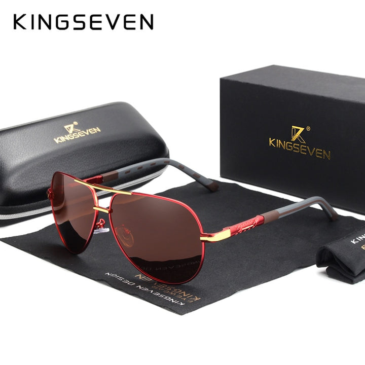 Men Vintage Aluminum Polarized Sunglasses