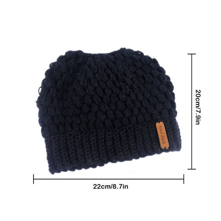 Knitted Women's Ponytail Hats