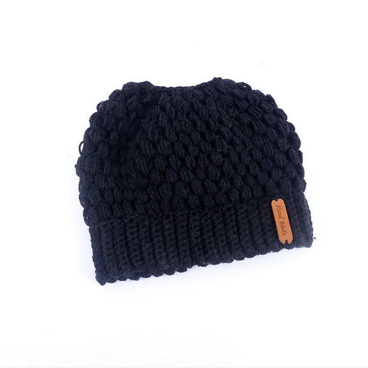 Knitted Women's Ponytail Hats