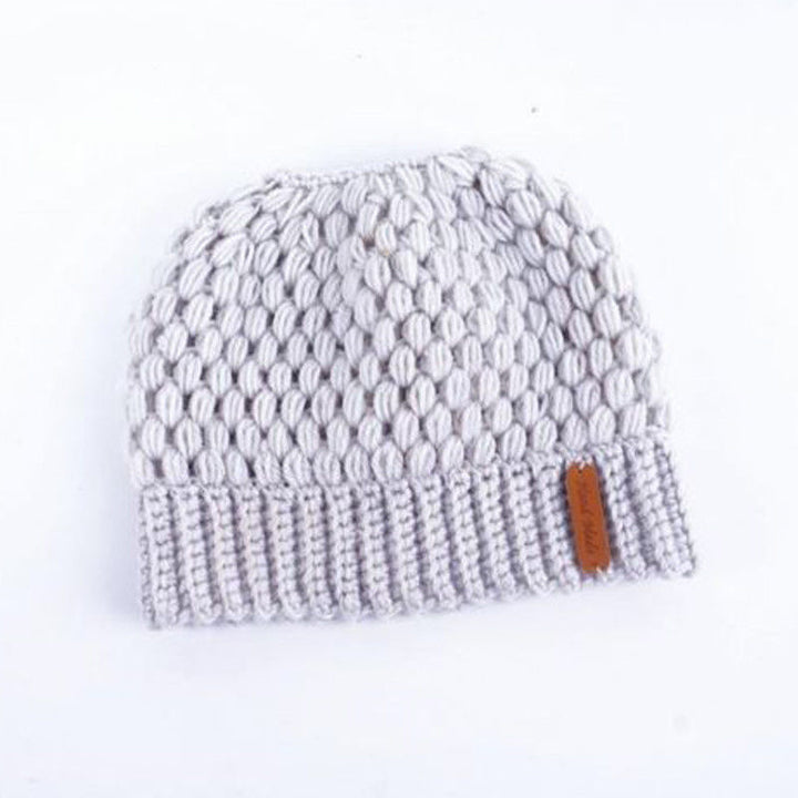 Knitted Women's Ponytail Hats